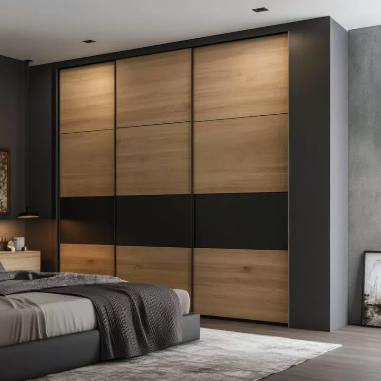Création et fabrication d'un dressing sur mesure avec 3 portes coulissantes, Montbrison, Blein Cuisines et Bains