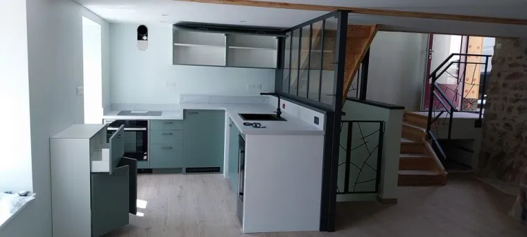 À qui s'adresser pour refaire une cuisine ouverte sur mesure avec îlot central ?, Montbrison, Blein Cuisines et Bains
